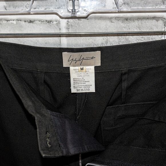 vtg Yohji Yamamoto Relaxed leg Chino Pants in Black Cotton sz M made in France - Picture 3 of 8
